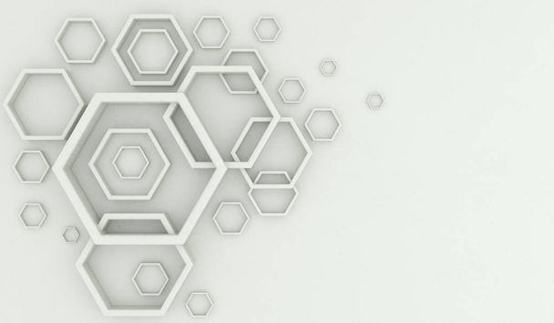 Abstract Hexagon Frames Top View - Photo, Image