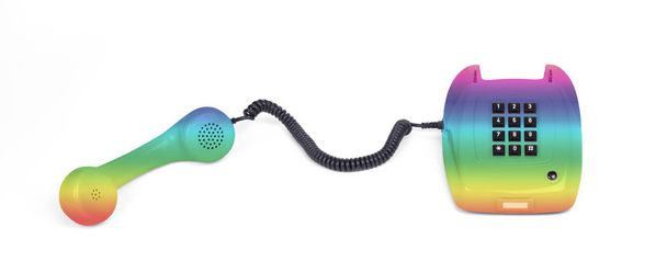Retro telefon - Rainbow  - Fotografie, Obrázek