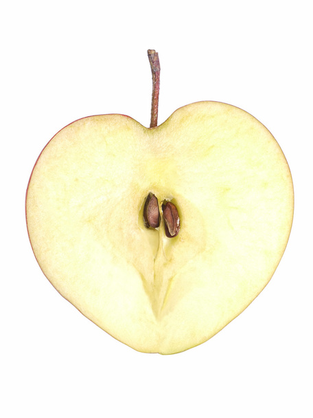apple σχήμα καρδιάς μισό - Φωτογραφία, εικόνα