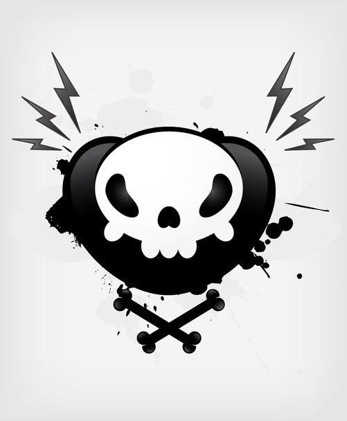 Skull symbol - Vektor, kép