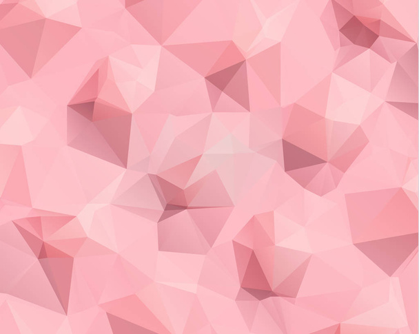 De ontwerp van de achtergrond van de roze driehoek. Geometrische achtergrond in Origami - Vector, afbeelding