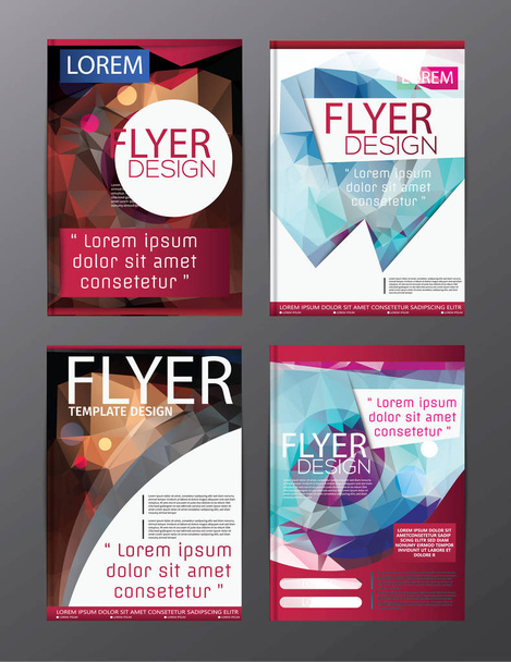 polygon broschüre flyer, magazin cover broschüre template design  - Vektor, Bild
