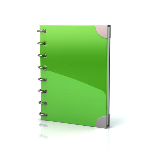 Зелений порожній блокнот організатора на білому тлі
 - Фото, зображення