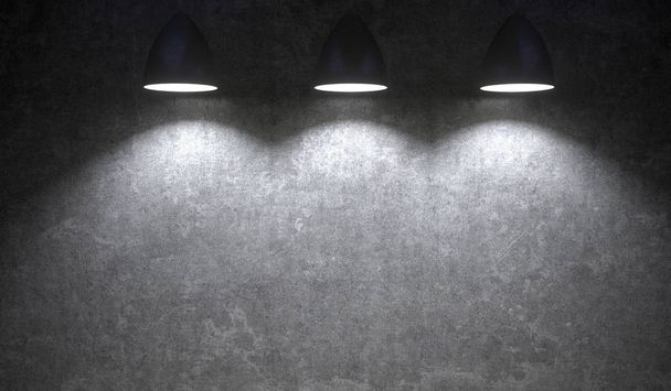 Licht opknoping voor betonnen wand - Foto, afbeelding