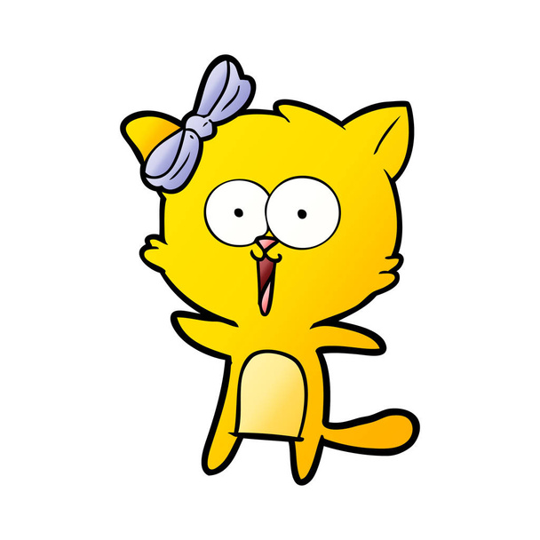 vector ilustración de dibujos animados gato - Vector, Imagen