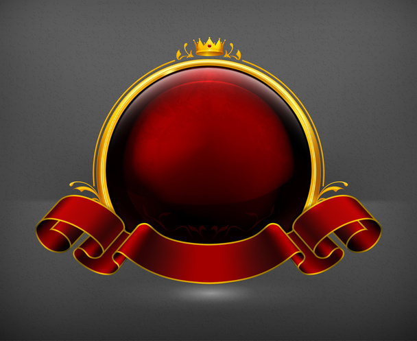 Emblem red eps10 - Vetor, Imagem