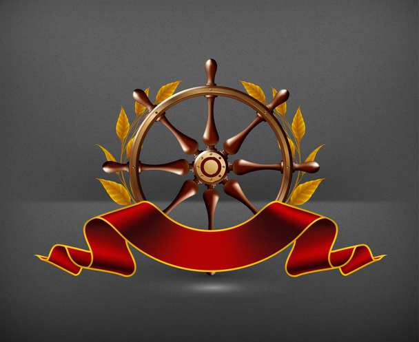 Wheel Emblem, vector - Διάνυσμα, εικόνα