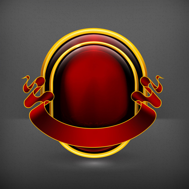 Emblem red eps10 - Vector, Imagen