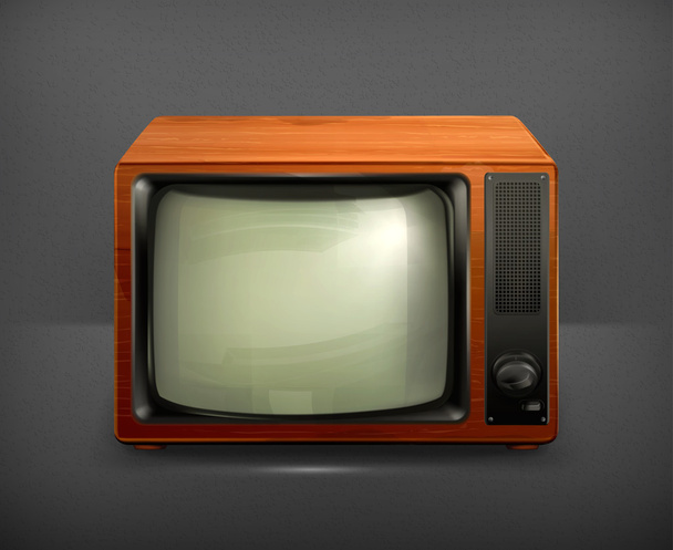 TV set vetor retro
 - Vetor, Imagem