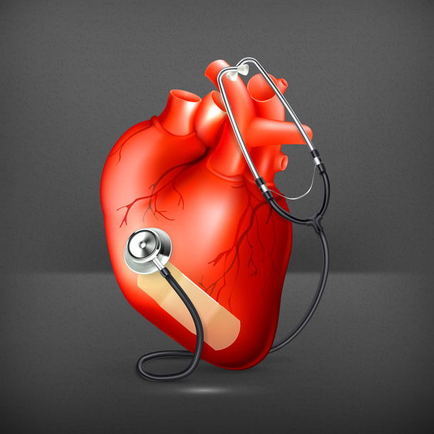 Corazón y estetoscopio, 10eps
 - Vector, imagen