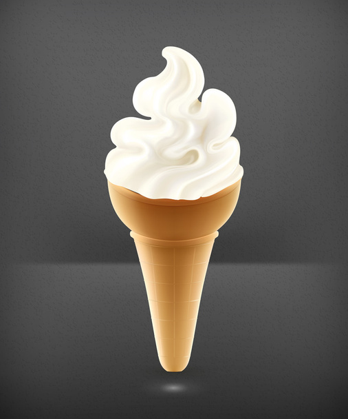 Soft ice cream, vector - Vecteur, image