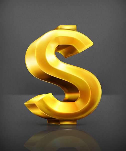 Dollar sign, 10eps - Vector, Image