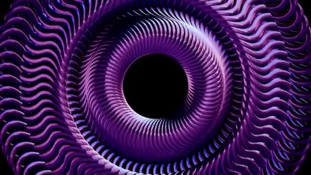 flüssige Bewegung rotierenden lila Metallkette Augenringe nahtlose Schleifenanimation 3D-Motion-Grafiken Hintergrund neue Qualität Industrial Techno Bau futuristisch cool schön fröhlich Videoaufnahmen - Filmmaterial, Video