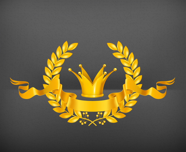 Vintage emblem, gold - Vecteur, image