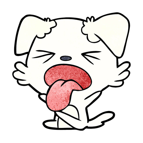 Cartoon hond driftbui gooien - Vector, afbeelding