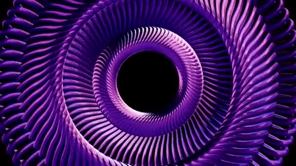 Ρευστό κινείται περιστρεφόμενη μωβ μεταλλική αλυσίδα ματιών κύκλοι αδιάλειπτη βρόχο κινούμενα σχέδια 3d κίνηση γραφικά φόντου νέο βιομηχανίας techno κατασκευή φουτουριστικό δροσερό ωραίο χαρούμενη βίντεο πλάνα της ποιότητας - Πλάνα, βίντεο
