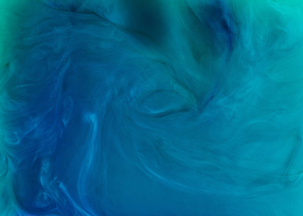 creative background with blue flowing paint - Photo, Image
