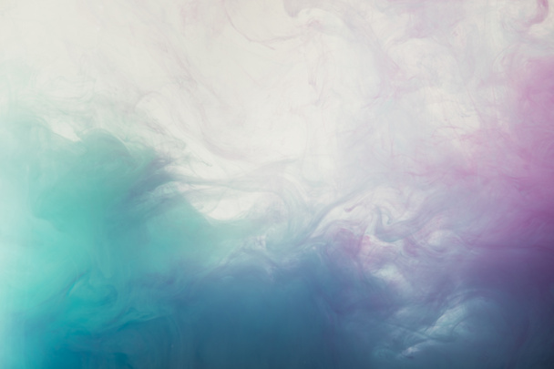 abstract light background with flowing blue and purple watercolor paint - Photo, Image