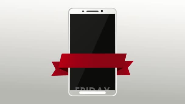 Black friday from smartphone HD animation - Footage, Video
