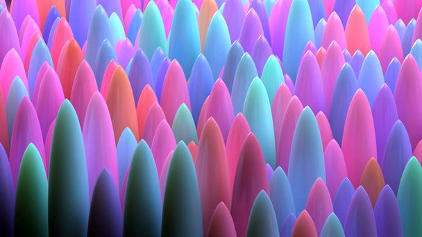  3d background with colorful peaks - Photo, Image