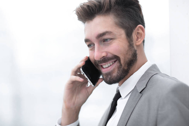 Business man talking on mobile phone - Photo, Image