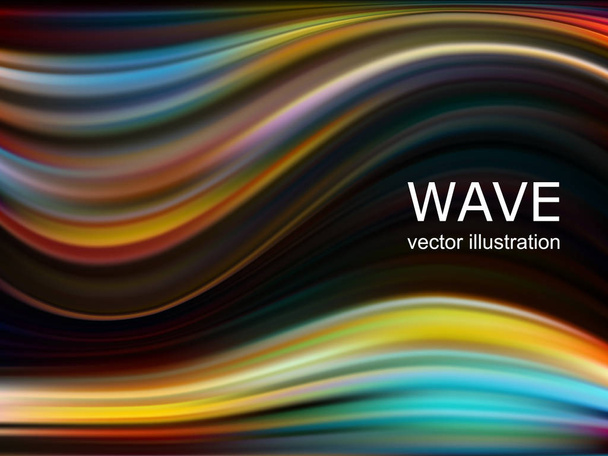 Abstract colorful background with waves. Vector illustration - Vector, imagen