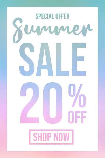 Summer Sale - colourful poster. Vector. - Vektor, obrázek