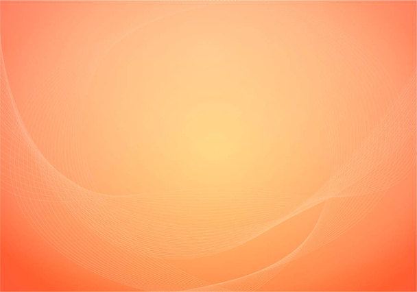 Vector orange background with creative curved line and texture. wallpaper symbolizing summer sunset - Vector, Image