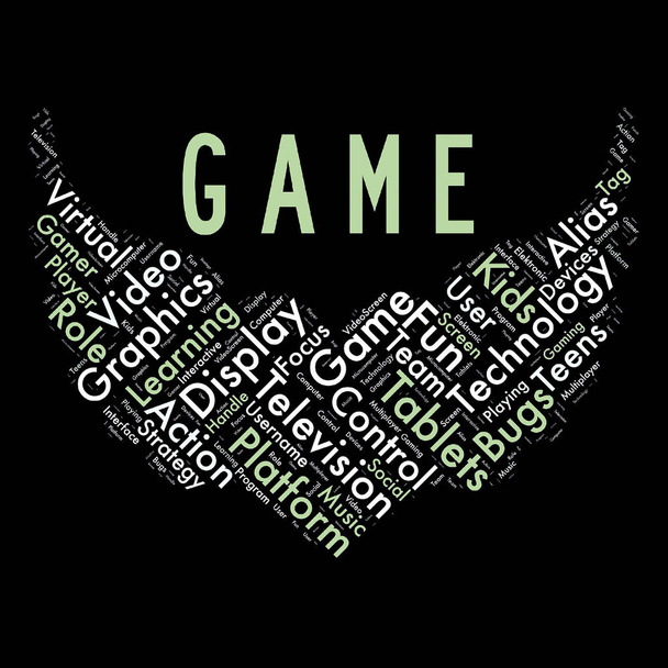Wortwolke des Spiels als Hintergrund - Foto, Bild
