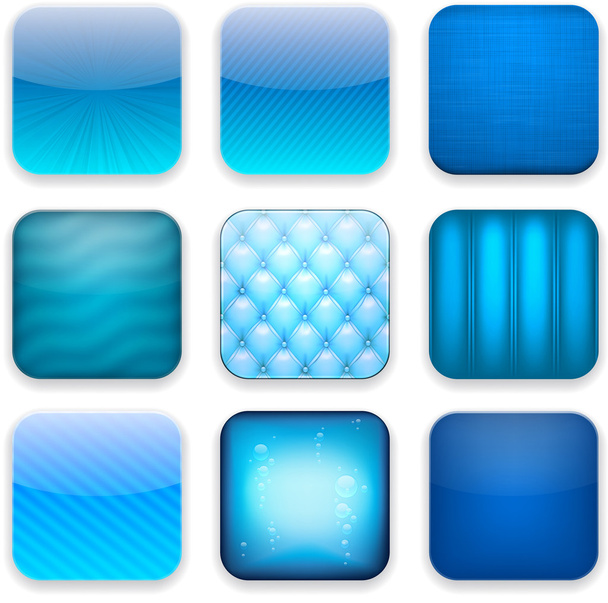 Blue app icons. - Vektor, obrázek