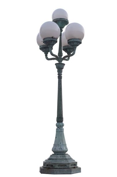 utcán szabadban pillér lámpa objektum fehér háttér-klip - Fotó, kép