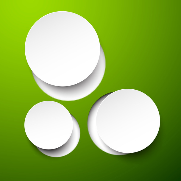Paper white circles. - Vector, afbeelding