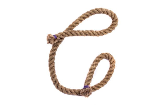 Alphabet from the rope letter c - Valokuva, kuva