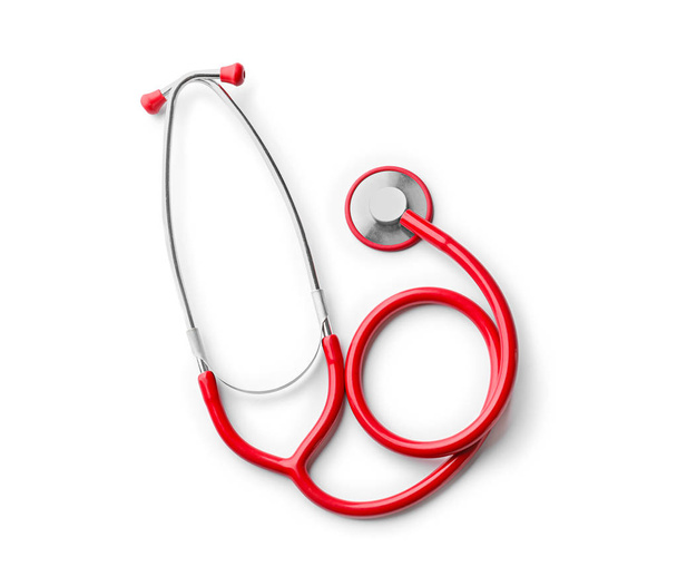 Stethoscope on white background. Health care concept - Photo, Image