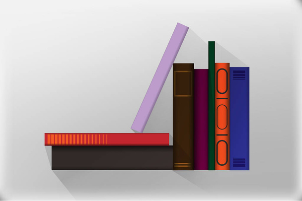 Τα εικονίδια βιβλίου στην επίπεδη σχεδίαση style.vector απεικόνιση των απομονωμένων  - Διάνυσμα, εικόνα