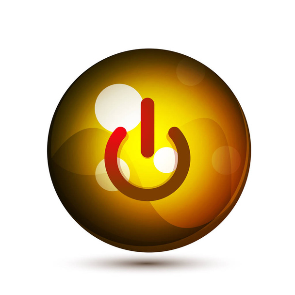 Power gomb ikon, kezdőszimbóluma - Vektor, kép