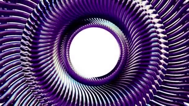 Přesunutí, otočení fialové řetízku oční tekutina kruhy bezešvé smyčka animace 3d pohybu grafiku na pozadí nové kvality průmyslové techno stavební futuristické Super pěkné radostné video záznam - Záběry, video