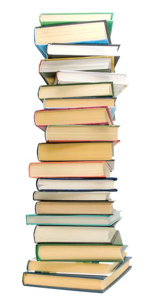 Big pile of books on a white background - Photo, image
