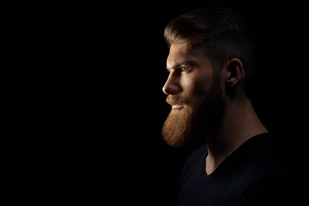 Horizontal portrait of brutal bearded men - Foto, afbeelding
