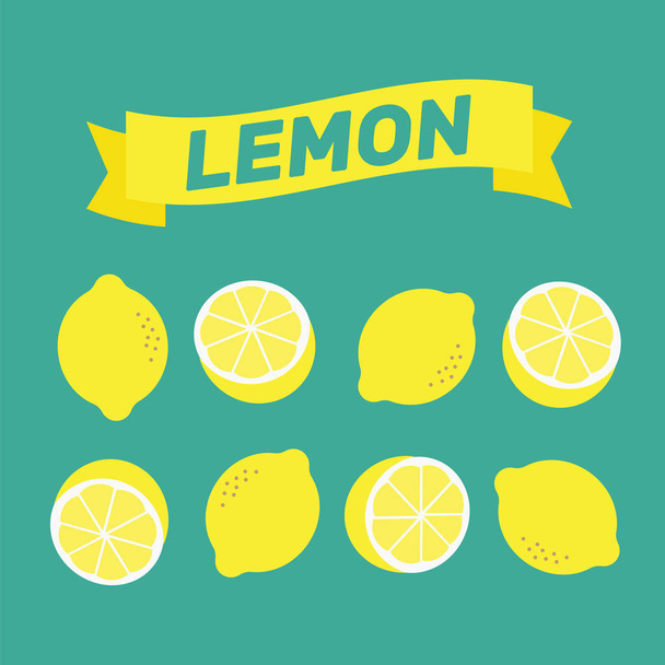 レモン パターン イラスト。レモンの背景の要約。あなたがた - ベクター画像