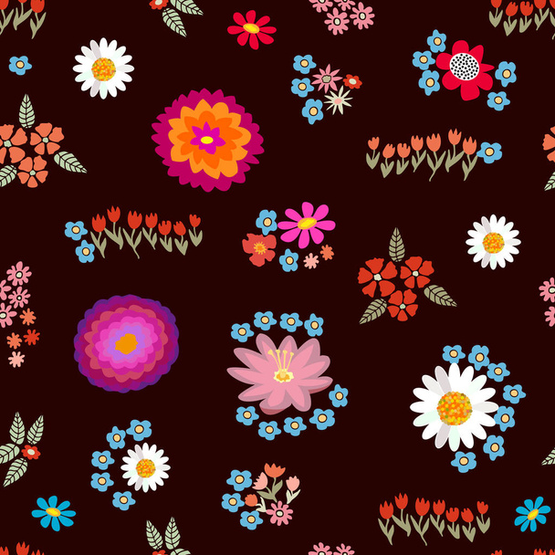 Summer floral carpet.  - Vektor, Bild
