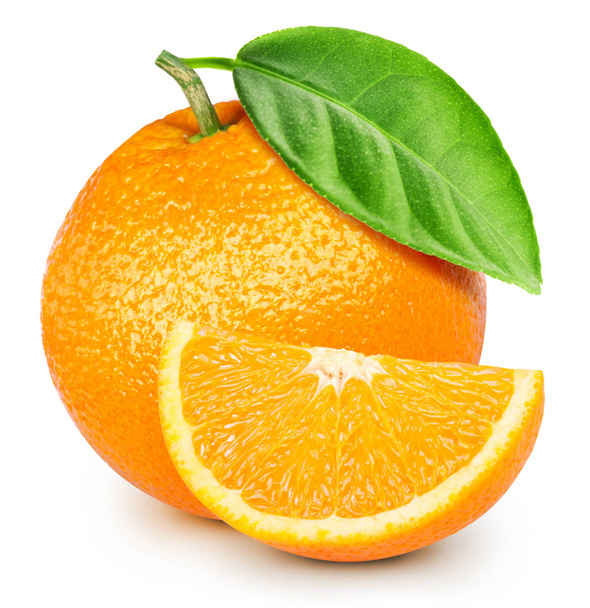 Ripe orange isolated - Foto, Imagen