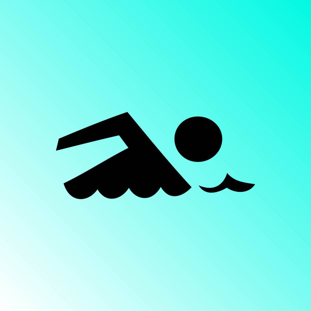 Vector natación icono signo
 - Vector, Imagen