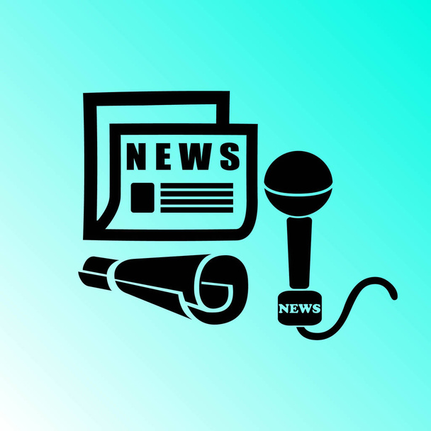 icon of news, media vector illustration - Vector, Image