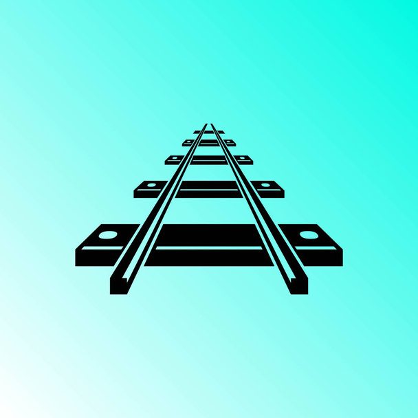 simple  railroad vector icon - Vector, Image