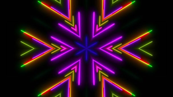 Renkli neon ışık. Dijital zemin - Fotoğraf, Görsel