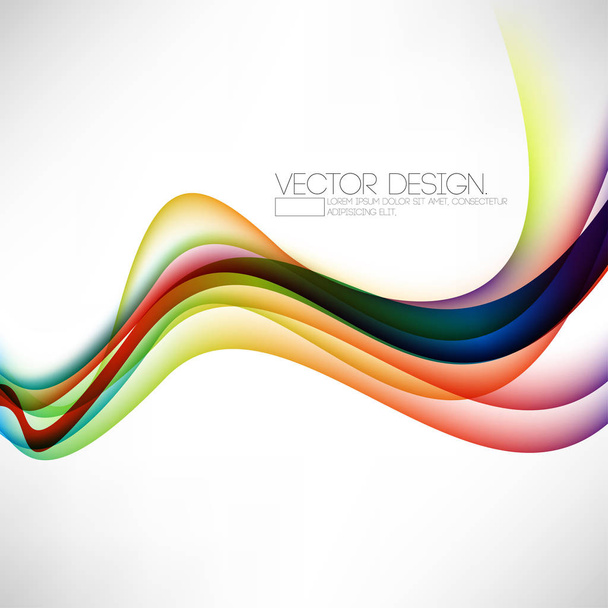 multicolor overlapping colorful abstract lines cartoon effect design - Vector, imagen