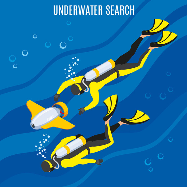 Fondo de búsqueda submarina
 - Vector, imagen