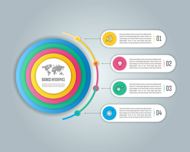 infographic design business concept mit 4 Optionen. - Vektor, Bild