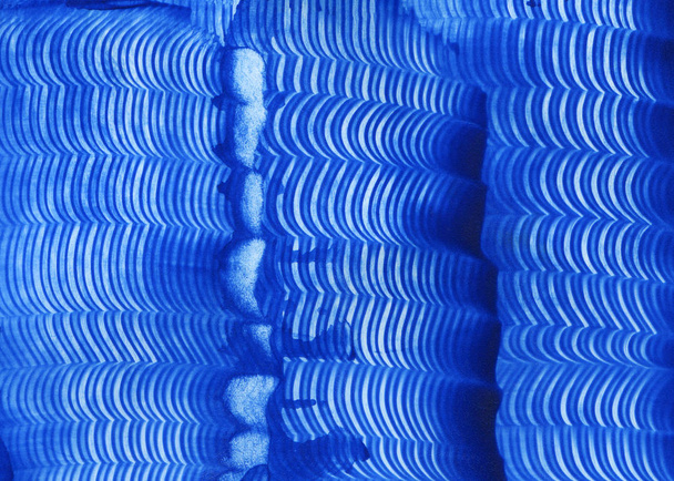 Ręcznie malowane niebieski akryl sztuka tło - Zdjęcie, obraz